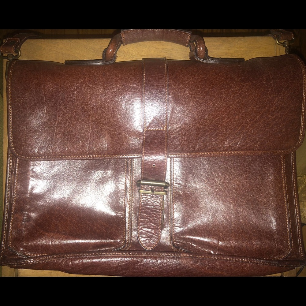 VINTAGE Alla Moda Bellezza Leather Satchel Bag